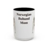 15oz Norwegian Buhund Dog Mom Mug, Vintage Sketch Coffee Mug, Dog Mom Gift