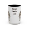 15oz Texas Heeler Dog Dad Mug, Vintage Sketch Coffee Mug, Dog Dad Gift