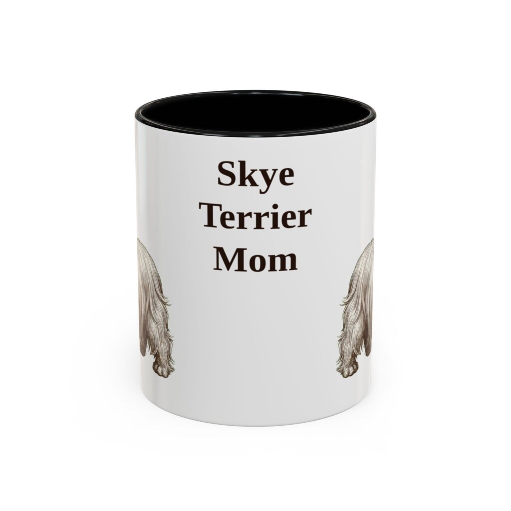 11oz Skye Terrier Dog Mom Mug, Vintage Sketch Coffee Mug, Dog Mom Gift