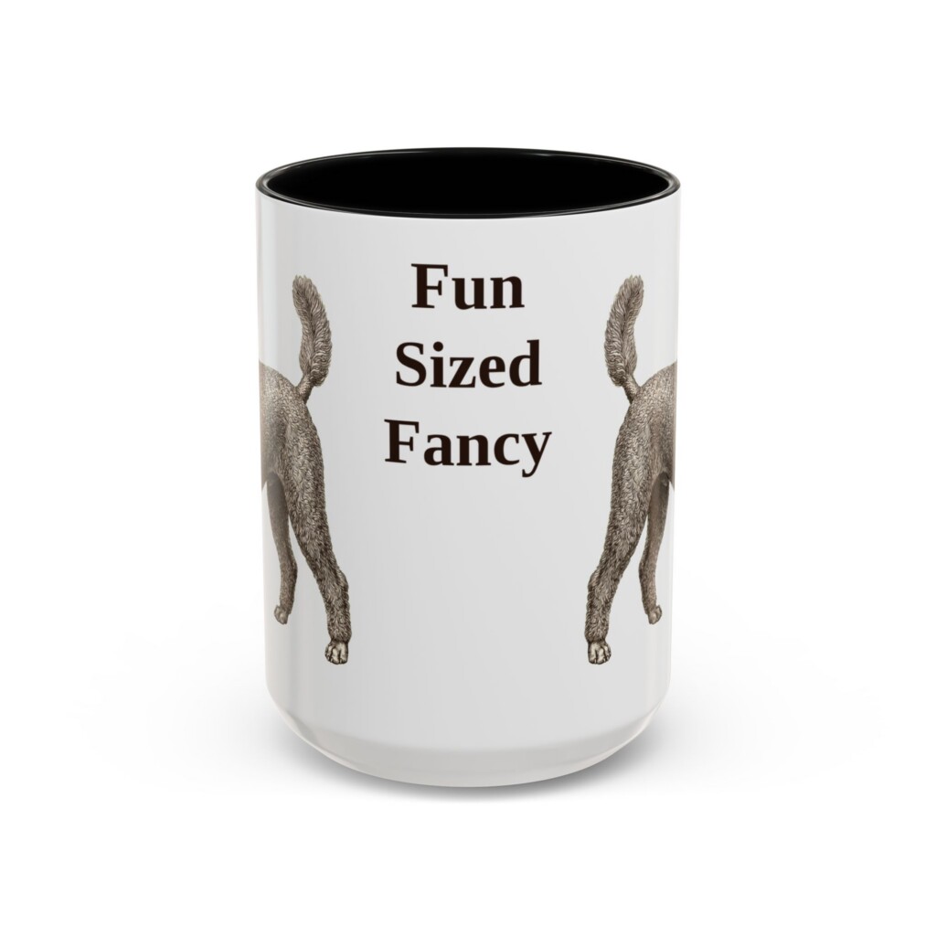 15oz Funny Miniature Poodle Mug, Vintage Dog Coffee Mug, Dog Lover Gift