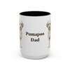 15oz Pomapoo Dog Dad Mug, Vintage Sketch Coffee Mug, Dog Dad Gift