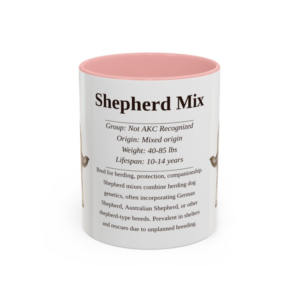11oz Shepherd Mix Mug, Purple, front view