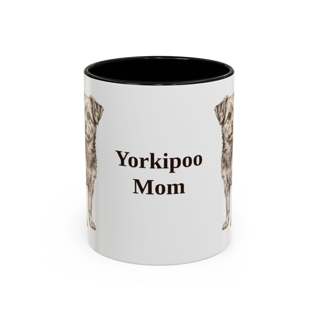 11oz Yorkipoo Dog Mom Mug, Vintage Sketch Coffee Mug, Dog Mom Gift