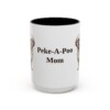 15oz Peke-A-Poo Dog Mom Mug, Vintage Sketch Coffee Mug, Dog Mom Gift