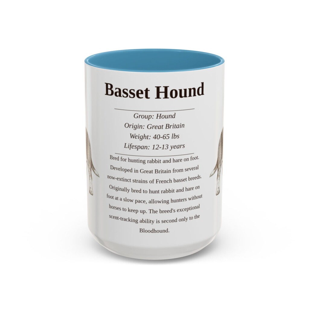 8429001209573282524_2048.jpeg 15oz Basset Hound Mug, Light Blue, front view