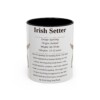 11oz Irish Setter Mug, Illustrated Dog Breed Facts Coffee Mug, Vintage Dog Keepsake Gift