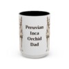 15oz Peruvian Inca Orchid Dog Dad Mug, Vintage Sketch Coffee Mug, Dog Dad Gift
