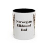 11oz Norwegian Elkhound Dog Dad Mug, Vintage Sketch Coffee Mug, Dog Dad Gift