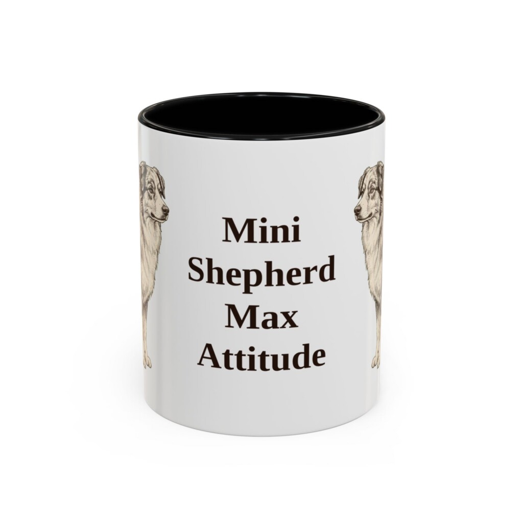 11oz Funny Miniature American Shepherd Mug, Vintage Dog Coffee Mug, Dog Lover Gift