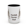 15oz Norfolk Terrier Dog Dad Mug, Vintage Sketch Coffee Mug, Dog Dad Gift