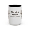 15oz Norwich Terrier Latin Mug, Vintage Dog Coffee Mug, Dog Lover Gift