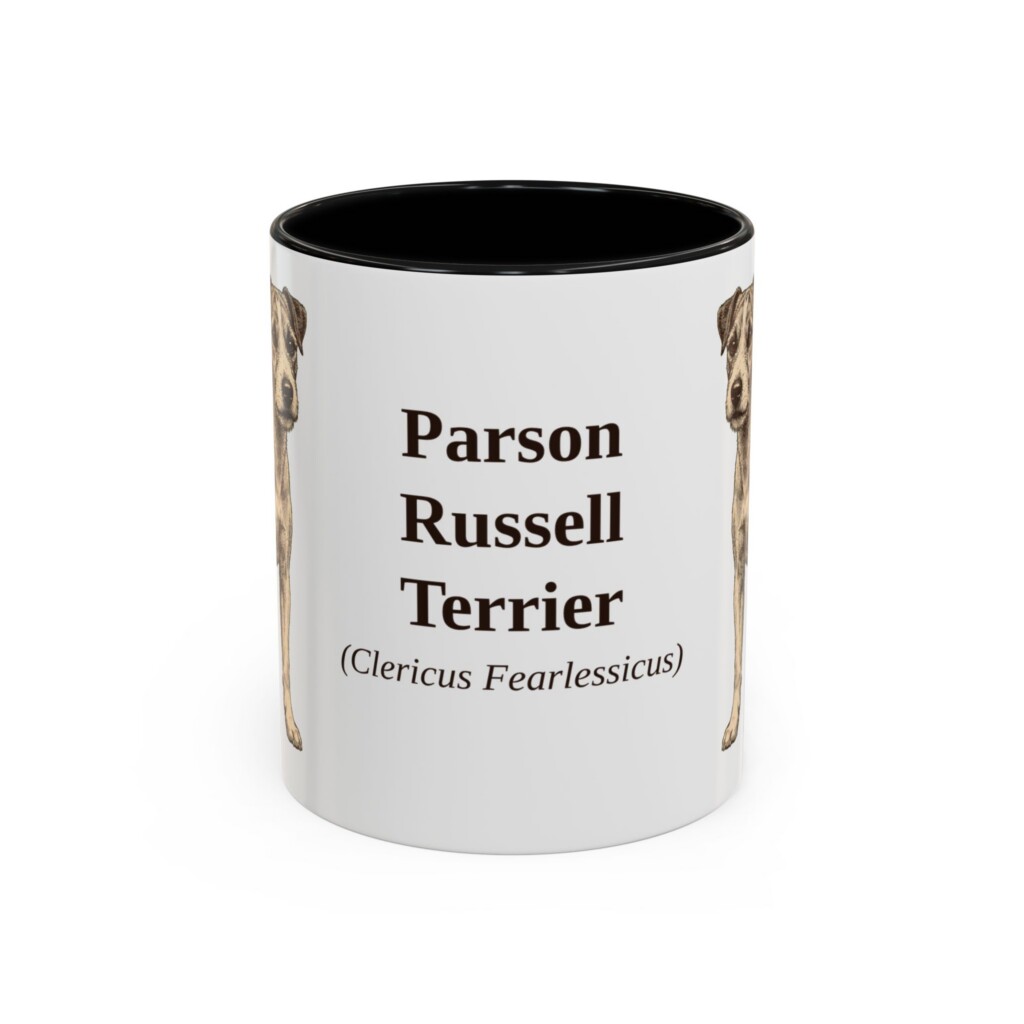 11oz Parson Russell Terrier Latin Mug, Vintage Dog Coffee Mug, Dog Lover Gift