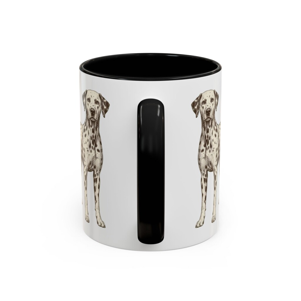 11oz Dalmatian Mug, Black, back view