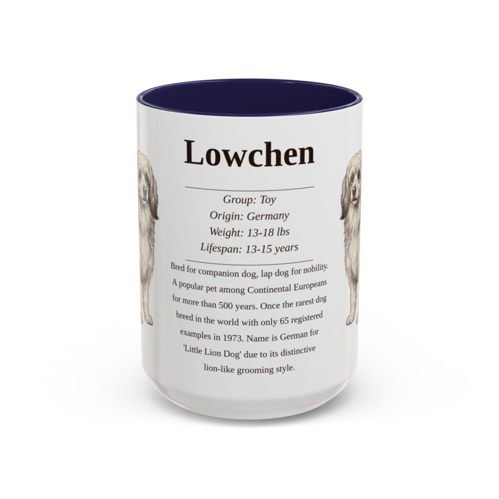 15oz Lowchen Mug, Orange, front view