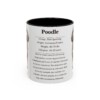 11oz Poodle Mug, Illustrated Dog Breed Facts Coffee Mug, Vintage Dog Keepsake Gift