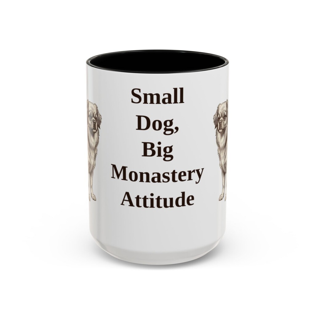 15oz Funny Tibetan Spaniel Mug, Vintage Dog Coffee Mug, Dog Lover Gift