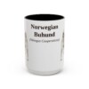 15oz Norwegian Buhund Latin Mug, Vintage Dog Coffee Mug, Dog Lover Gift