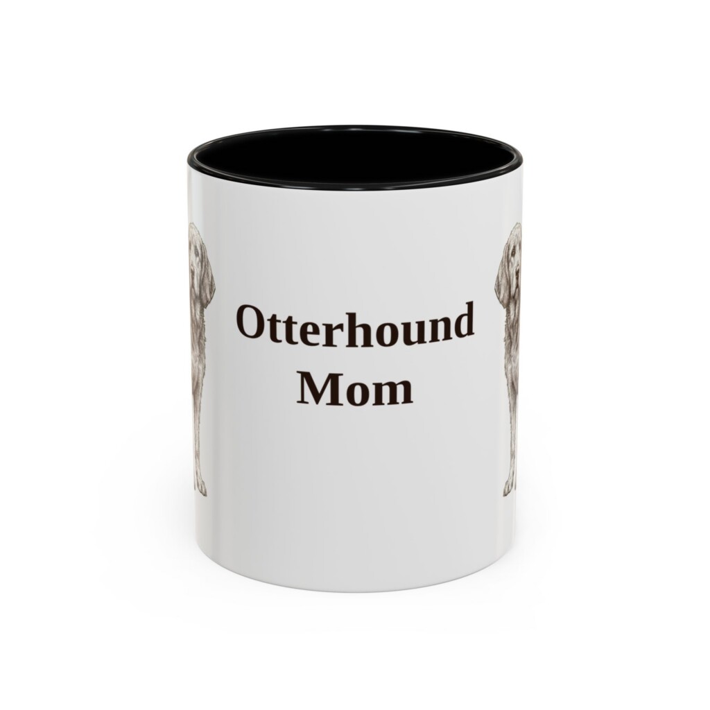11oz Otterhound Dog Mom Mug, Vintage Sketch Coffee Mug, Dog Mom Gift