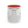 11oz American Cocker Spaniel Mug, Navy, front view