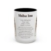 15oz Shiba Inu Mug, Illustrated Dog Breed Facts Coffee Mug, Vintage Dog Keepsake Gift