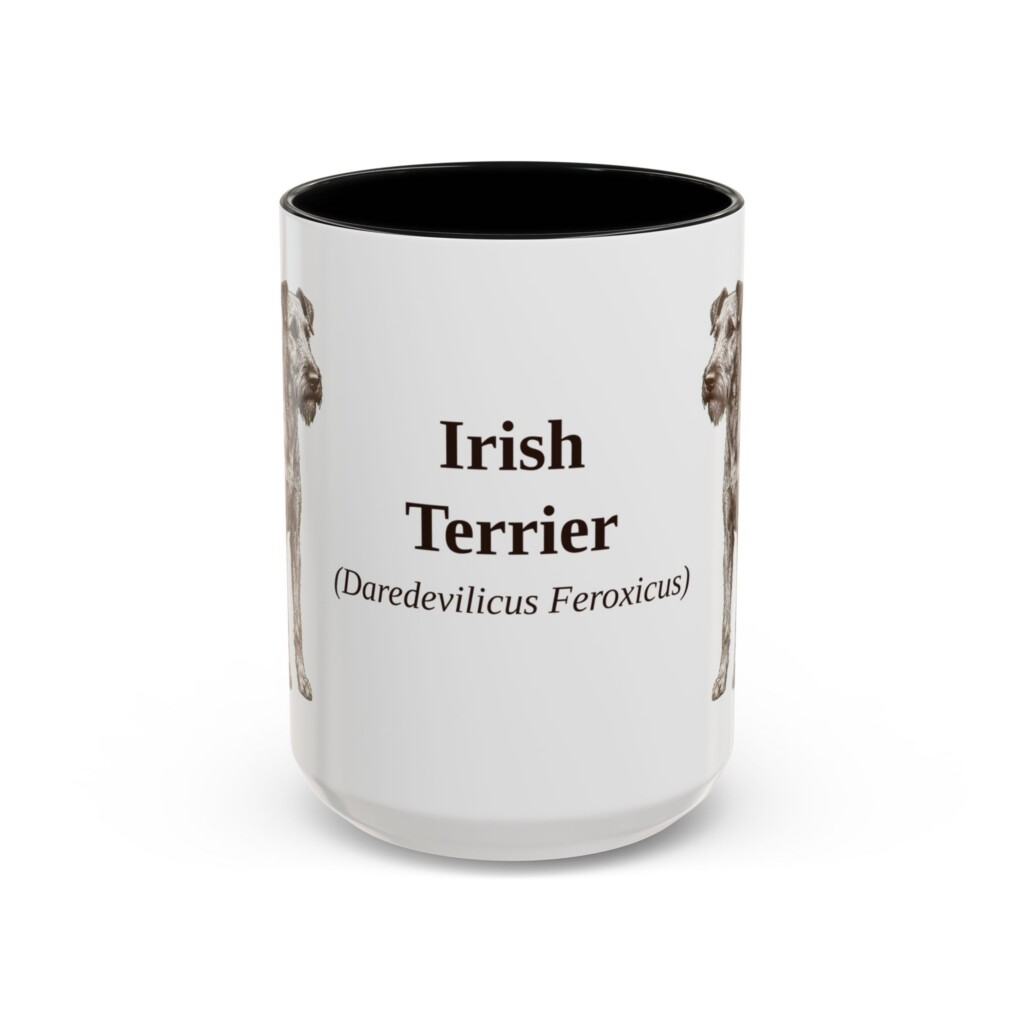 8957646774234972270_2048.jpeg 15oz Irish Terrier Latin Mug, Vintage Dog Coffee Mug, Dog Lover Gift