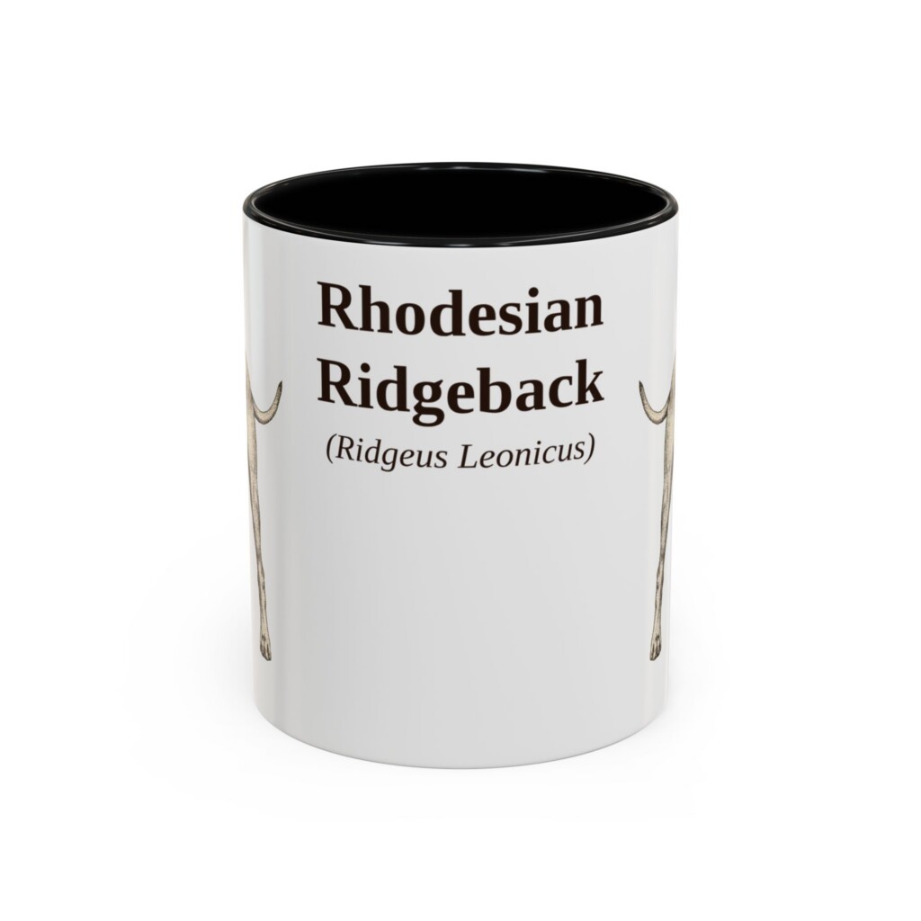 11oz Rhodesian Ridgeback Latin Mug, Vintage Dog Coffee Mug, Dog Lover Gift