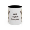 11oz Old English Sheepdog Mug, Vintage Dog Portrait Coffee Mug, Dog Lover Gift