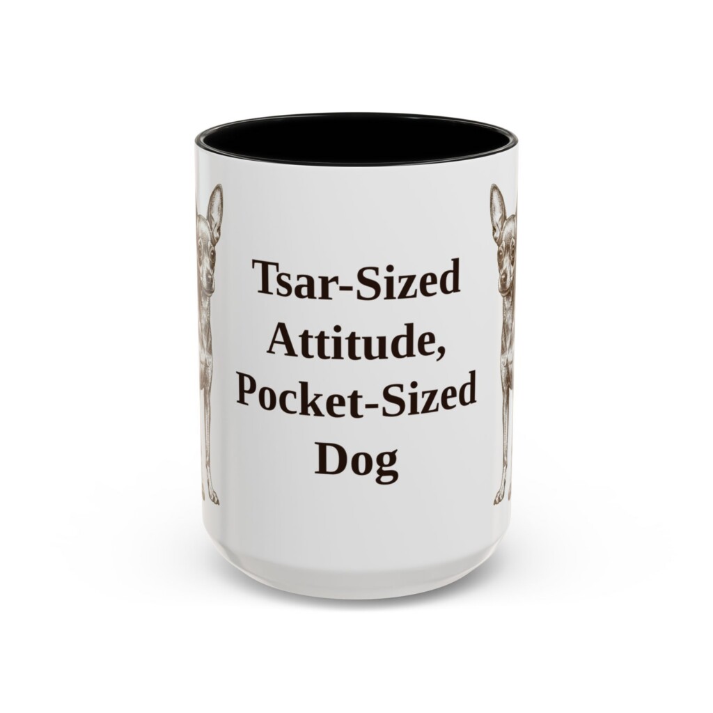 15oz Funny Russian Toy Mug, Vintage Dog Coffee Mug, Dog Lover Gift
