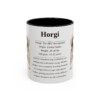 9129870650862221422_2048-1.jpeg 11oz Horgi Mug, Illustrated Dog Breed Facts Coffee Mug, Vintage Dog Keepsake Gift