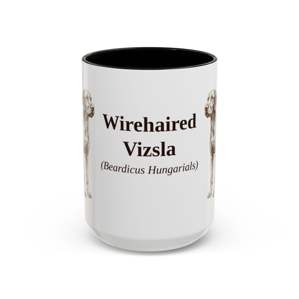9138288395153925846_2048.jpeg 15oz Wirehaired Vizsla Latin Mug, Vintage Dog Coffee Mug, Dog Lover Gift