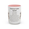 15oz American Cocker Spaniel Mug, Yellow, front view