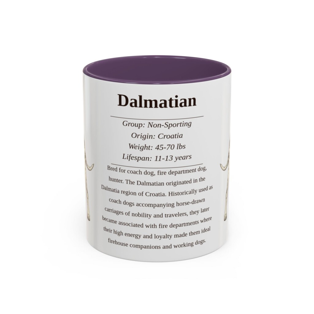 11oz Dalmatian Mug, Light Green, front view