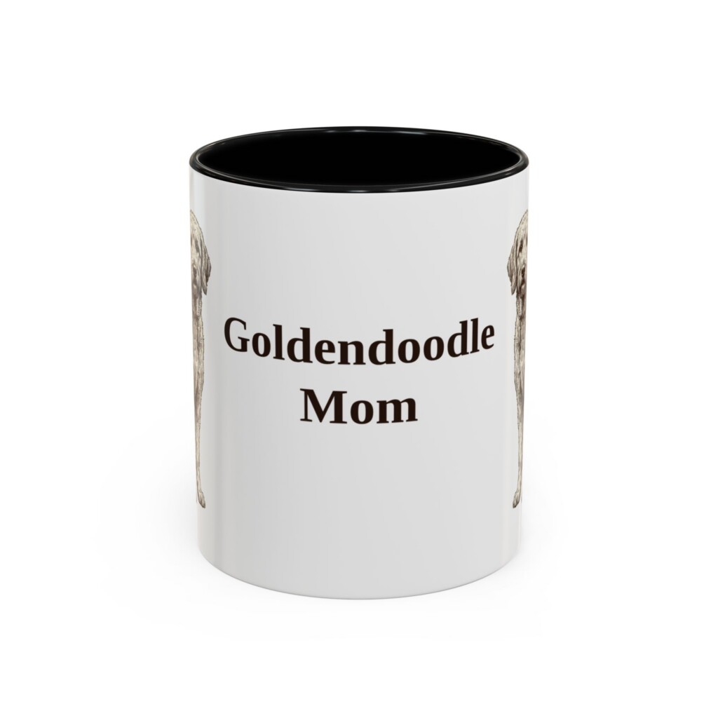 11oz Goldendoodle Dog Mom Mug, Vintage Sketch Coffee Mug, Dog Mom Gift