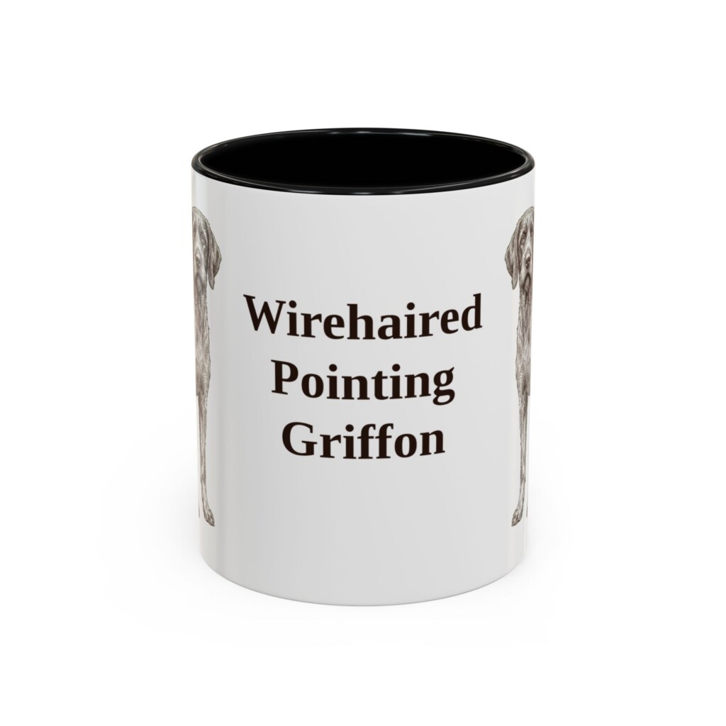 11oz Wirehaired Pointing Griffon Mug, Vintage Dog Portrait Coffee Mug, Dog Lover Gift