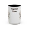 15oz Papillon Dog Mom Mug, Vintage Sketch Coffee Mug, Dog Mom Gift