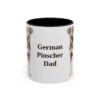 11oz German Pinscher Dog Dad Mug, Vintage Sketch Coffee Mug, Dog Dad Gift