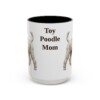 15oz Toy Poodle Dog Mom Mug, Vintage Sketch Coffee Mug, Dog Mom Gift