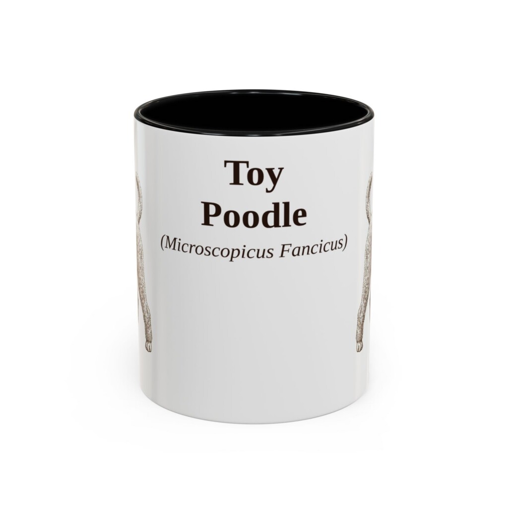 11oz Toy Poodle Latin Mug, Vintage Dog Coffee Mug, Dog Lover Gift
