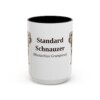 15oz Standard Schnauzer Latin Mug, Vintage Dog Coffee Mug, Dog Lover Gift
