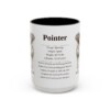 15oz Pointer Mug, Illustrated Dog Breed Facts Coffee Mug, Vintage Dog Keepsake Gift