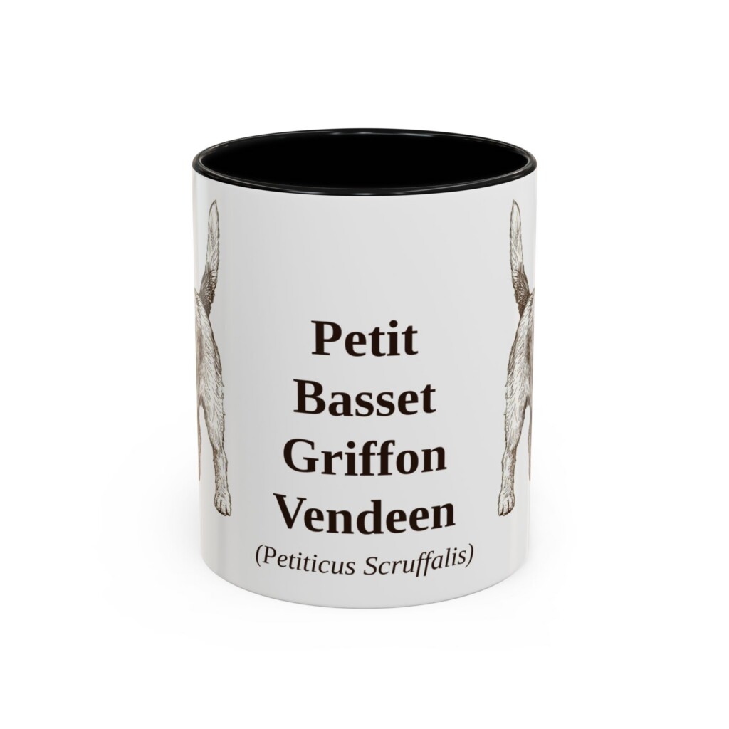 11oz Petit Basset Griffon Vendeen Latin Mug, Vintage Dog Coffee Mug, Dog Lover Gift
