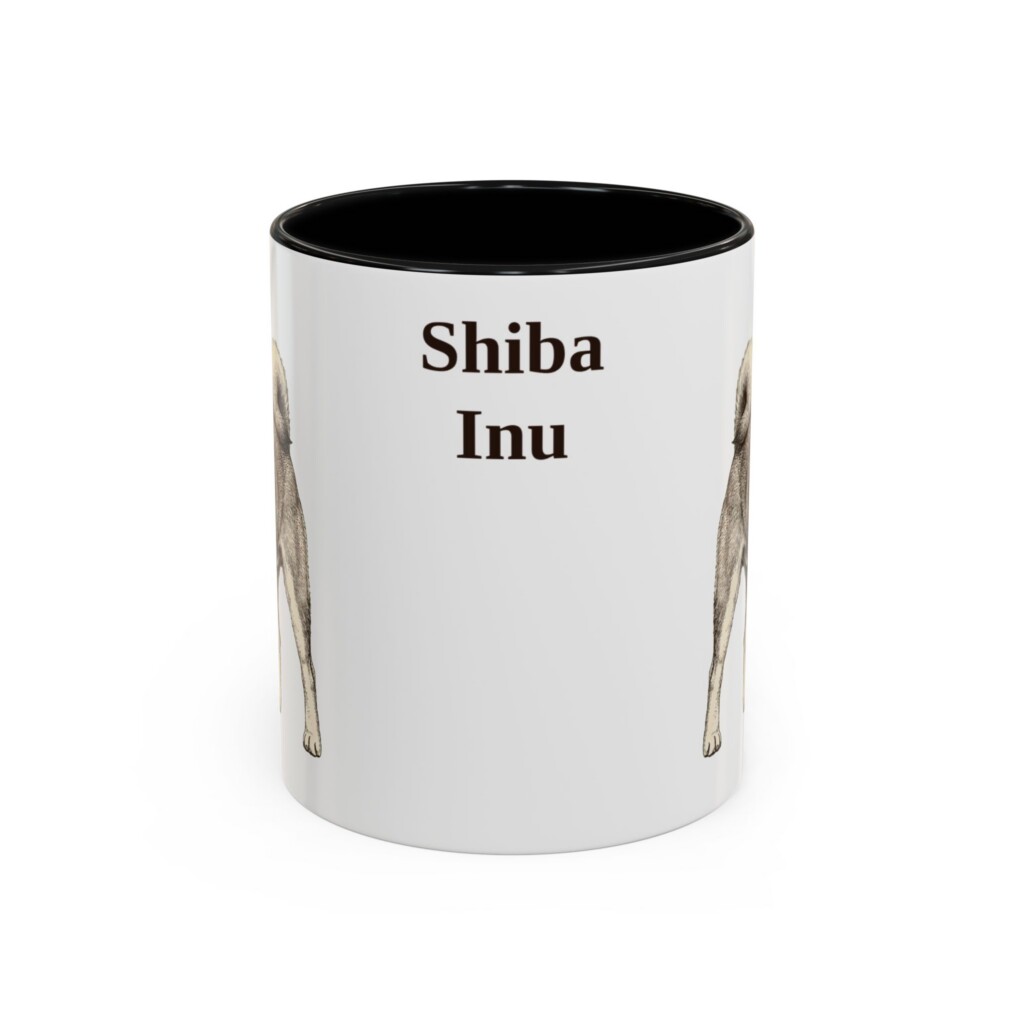 11oz Shiba Inu Mug, Vintage Dog Portrait Coffee Mug, Dog Lover Gift
