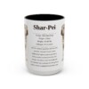 9436856293370564891_2048.jpeg 15oz Shar-Pei Mug, Illustrated Dog Breed Facts Coffee Mug, Vintage Dog Keepsake Gift