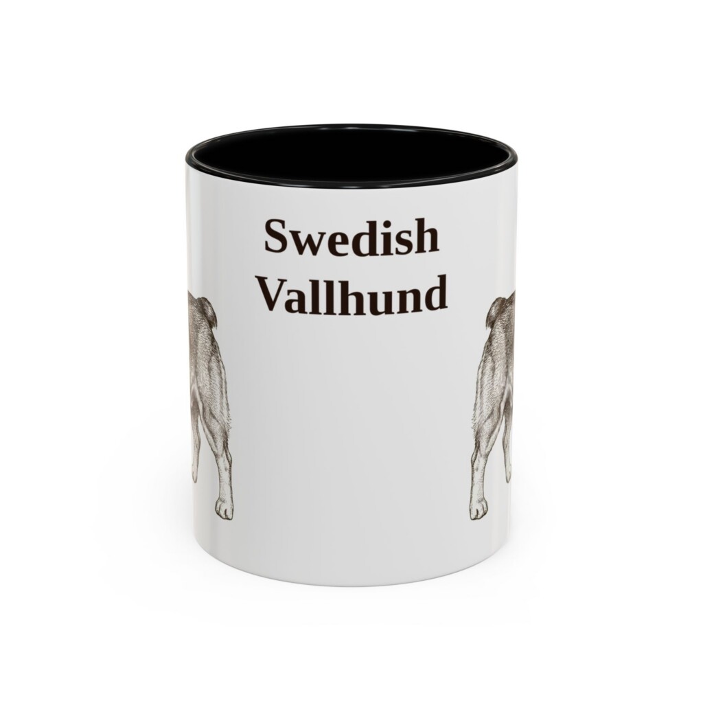 11oz Swedish Vallhund Mug, Vintage Dog Portrait Coffee Mug, Dog Lover Gift