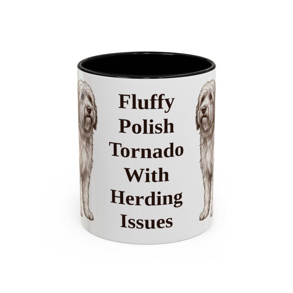 11oz Funny Polish Lowland Sheepdog Mug, Vintage Dog Coffee Mug, Dog Lover Gift