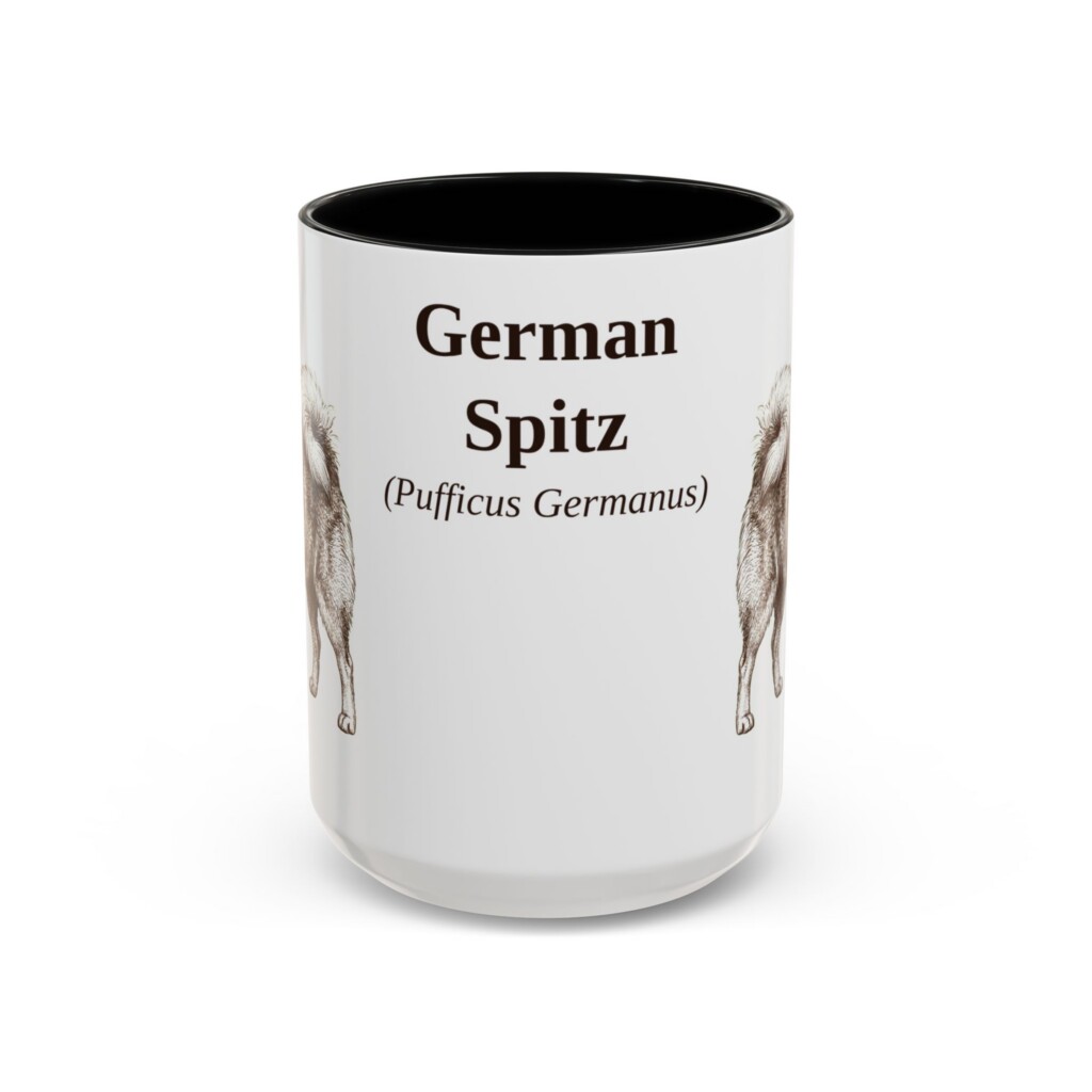 15oz German Spitz Latin Mug, Vintage Dog Coffee Mug, Dog Lover Gift