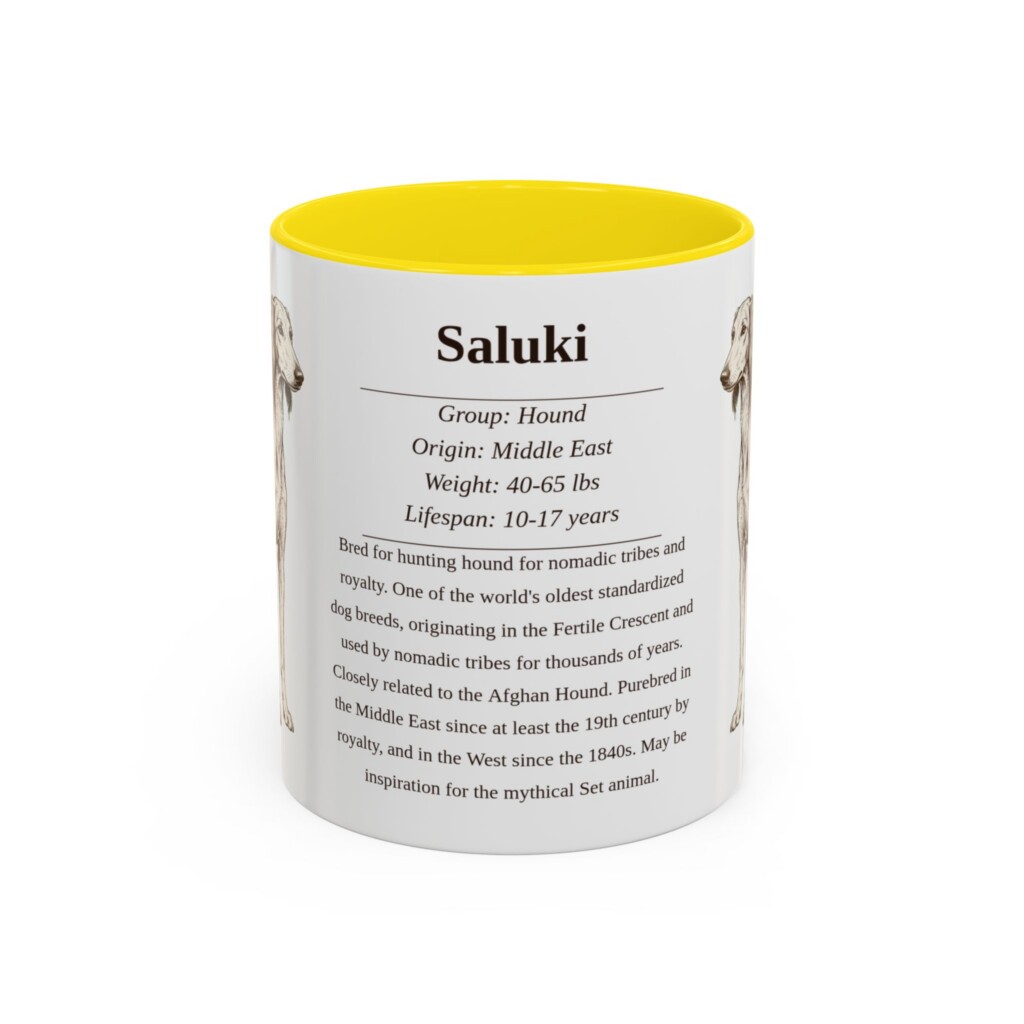 11oz Saluki Mug, Red, front view