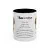 11oz Havanese Mug, Illustrated Dog Breed Facts Coffee Mug, Vintage Dog Keepsake Gift