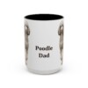 15oz Poodle Dog Dad Mug, Vintage Sketch Coffee Mug, Dog Dad Gift