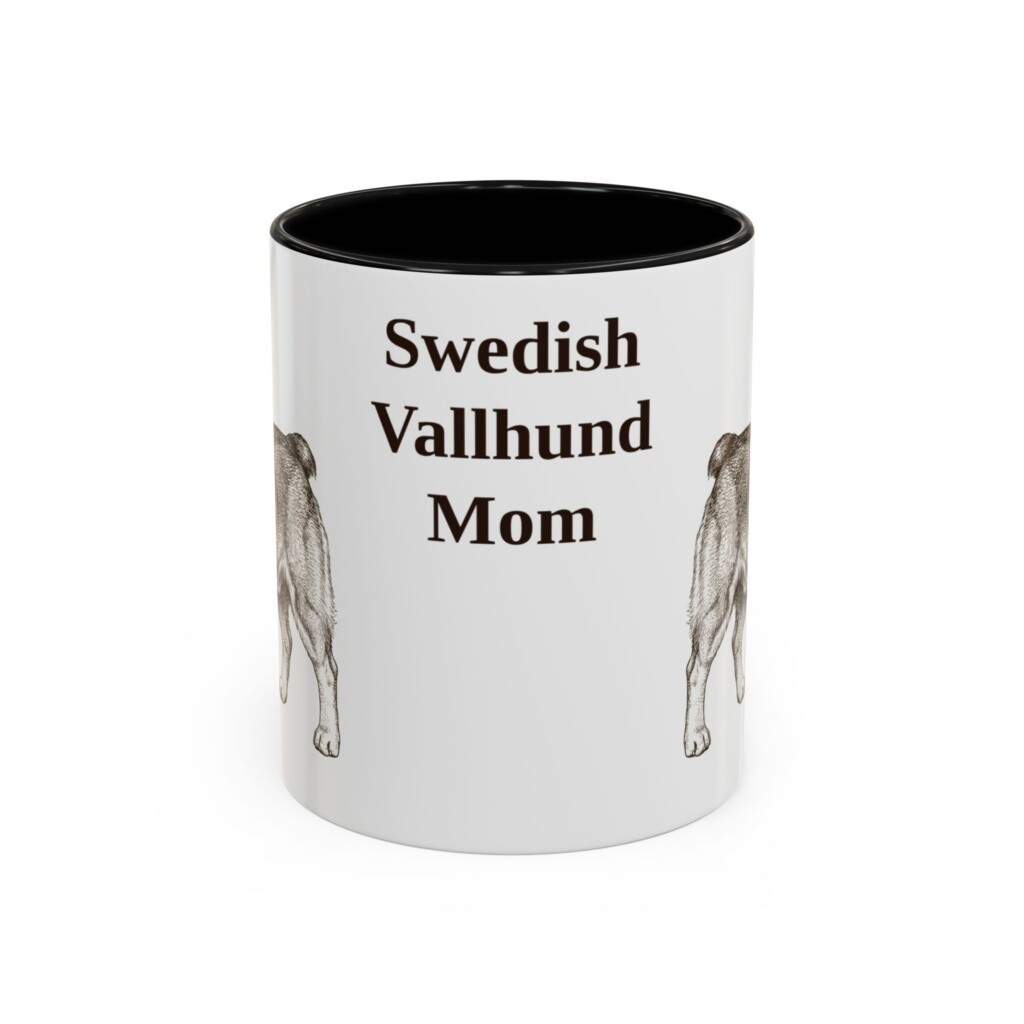 11oz Swedish Vallhund Dog Mom Mug, Vintage Sketch Coffee Mug, Dog Mom Gift